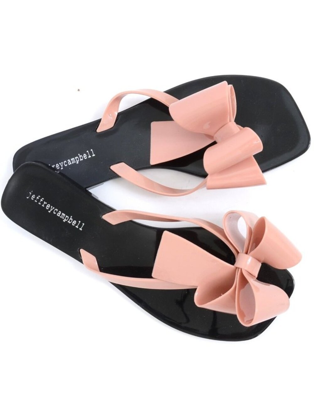 Jeffrey Campbell Sugary Blush Jelly Bow Thong Sandals Women's 10 Flip-Flops